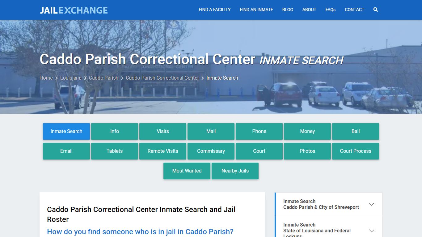 Caddo Parish Correctional Center Inmate Search - Jail Exchange