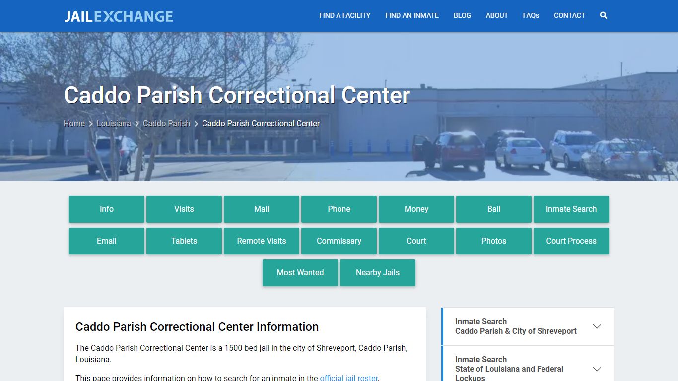Caddo Parish Correctional Center, LA Inmate Search, Information